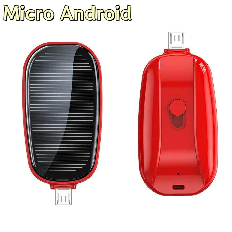 Power Up Your Adventures: The Solar Mini Power Bank Key Ring – Charge On-the-Go with a Splash of Fun!