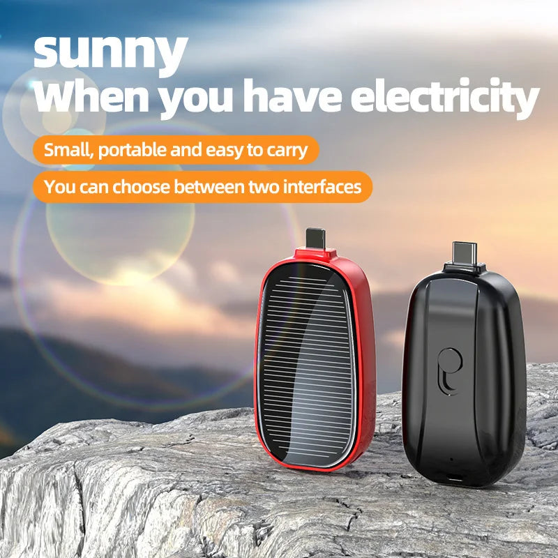 Power Up Your Adventures: The Solar Mini Power Bank Key Ring – Charge On-the-Go with a Splash of Fun!